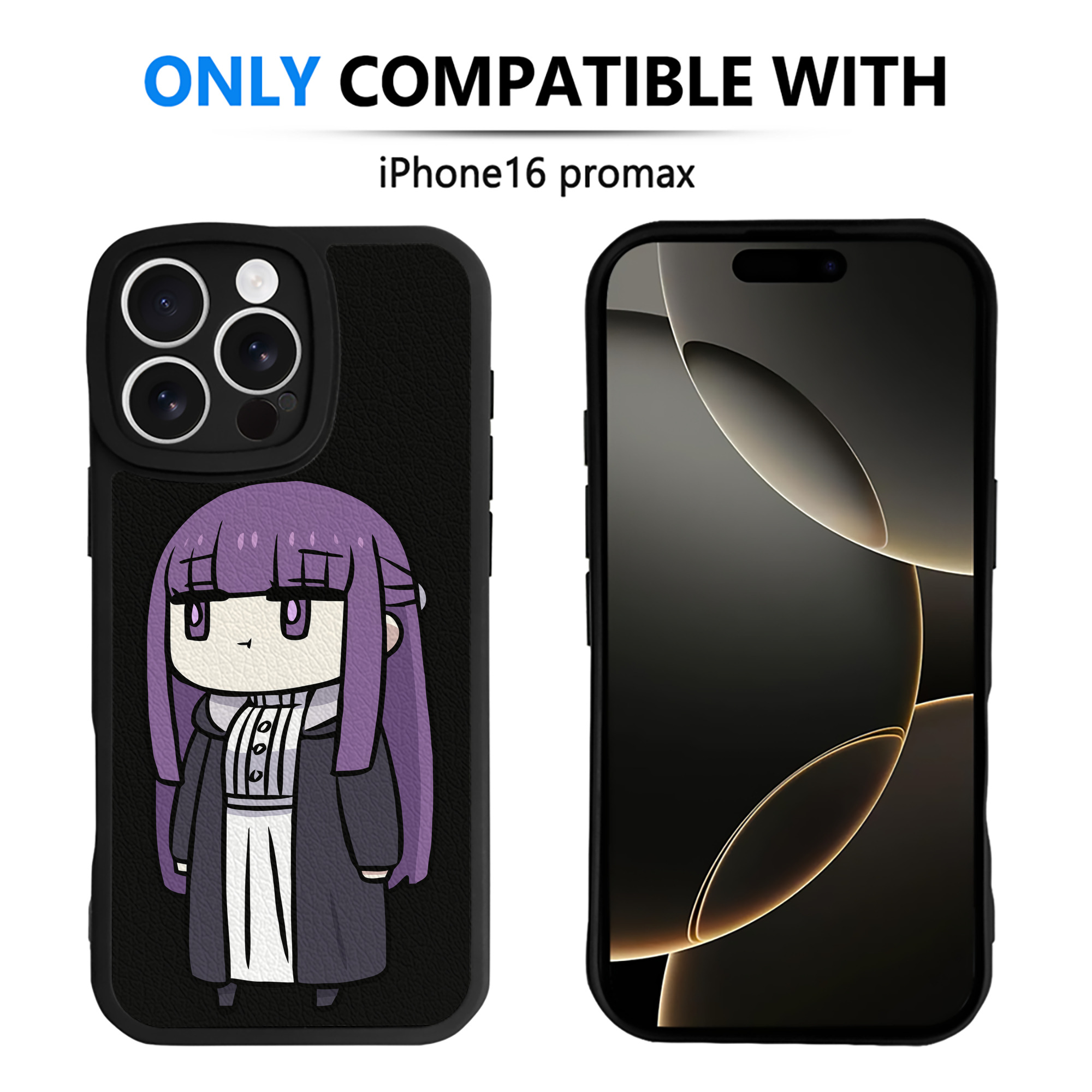 （画像用） 葬送のフリーレン Frieren 【iPhone 16シリーズ対応】シリコンスマホケース（レザー調） 材質：シリコン